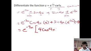Derivative of exponential function