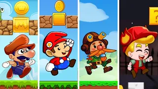 4 Top Mario Likes Games: Super Bino Go, Dan's World, Jakes Adventure, Billy Adventure