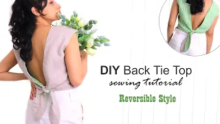 DIY Reversible Crop TopTutorial + Sewing Patterns [Beginner Sewing] - PINS N PATTERNS