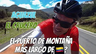 Aguazul - El Crucero  El puerto de Montaña más largo de Colombia. Ciclismo On-Miles