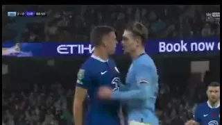 azpilicueta fight vs Jack Grealish Manchester City 2-0 Chelsea FC