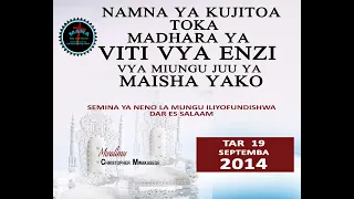 MWL C. MWAKASEGE: NAMNA YA KUJITOA TOKA MADHARA YA VITI VYA ENZI VYA MIUNGU JUU YA MAISHA YAKO. [1A]