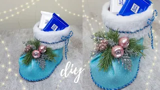 МК Рождественский сапожок 🎅🏽Отличный Подарок на Новый год и Рождество! 🎅🏽 DIY Christmas Boot