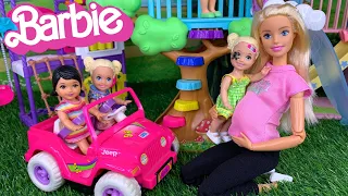 Barbie Doll Family Playground Playdate Routine