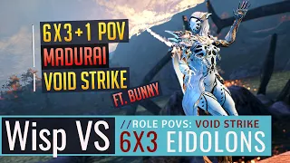 Warframe | Eidolons | Wisp VS: Trio 6x3+1 PoV with Bunny | 19 Eidolons Captured
