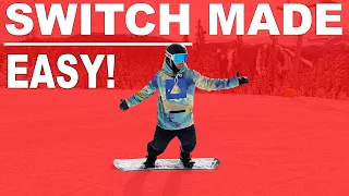 How To Ride SWITCH on your Snowboard in 5 EASY steps! Ultimate Beginner Guide!