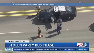 Stolen San Diego Party Bus Chase In LA