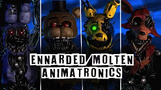 [C4D/FNAF] Ennarded/Molten Animatronics Showcase !!