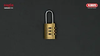 [158] ABUS 165/20 20mm Solid Brass Combination Padlock. Resettable (EAGLE)