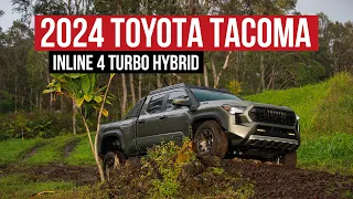 2.4 liter Inline four turbo and six speed manual! All new 2024 Toyota Tacoma