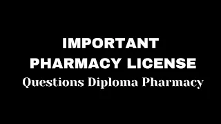 Important Nepal Pharmacy Council License Exam MCQs Diploma Pharmacy