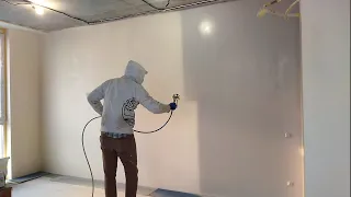 Airless spray painting walls. Spray Tip - Wagner HEA ProTip 515