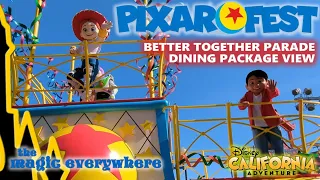 [4k] Better Together Pixar Fest 2024 Parade Dining Package View