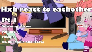 Hxh react to eachother||Vids are not mine creds in the vid||