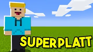 Olof Överlever En Superplatt Värld I Minecraft