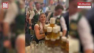 Oktoberfest Video geht viral - Millionen feiern diese Wiesn Kellnerin! (Teil 1/2). 😎🍻