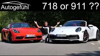 Porsche 718 or 911 ? The comparison! New Porsche 911 4S Cabriolet vs 718 Boxster T