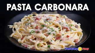 Pasta Carbonara Filipino Style (Ang Tunay na Pinoy Carbonara, May Sauce)