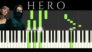 Hero Alan Walker Piano Notes | Piano Tutorial | Piano Cover | Alan walker Songs with 4 Chords
