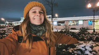 First Snow in Moscow | Walk Through Snowy Moscow City  Winter in Russia 2020-2021