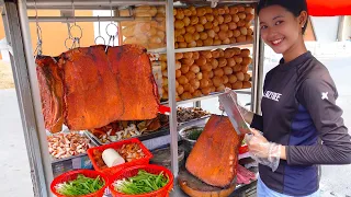 My Mother Has Been Selling This For 20 Years! Popular Crispy Pork Belly Sandwich | Khmer Street Food