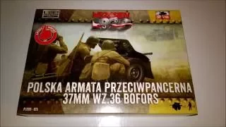 Unboxing et peinture First to fight Bofors WZ37 anti tank gun 1/72