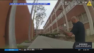 New body cam video released by Cal State Long Beach school PD in racial profiling case involving pro