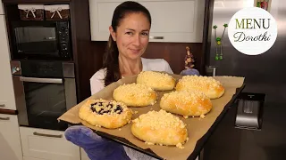 Najlepsze na świecie jagodzianki ;-) Przepis jak zrobić bułki drożdżowe z jagodami. MENU Dorotki.