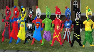 Ice Scream 3 - SuperHero - 3D Animation - SuperHeroes Rods Dancing Macarena - Funny 3D Animation