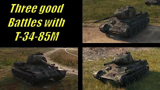 Three good battles with T-34-85M | World of Tanks | EP 13 - 15