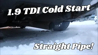 VW Passat 1.9 TDI Cold Start | Straight Pipe!