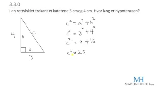 Matematikk 1P- Pytagoras - 330