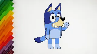 How to Draw Bluey | Simple and Easy Drawing of Bluey for Kids
