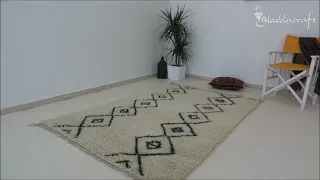 Moroccan handmade rug Beni Ourain wool berber rug