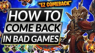 HOW TO COME BACK IN LOSING GAMES - 11K MMR Tips & Strategies To Gain Rank - Dota 2 7.35b Doom guide
