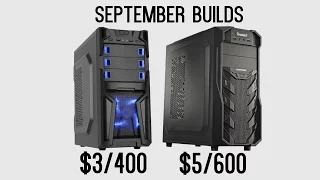 Budget Gaming PC Builds for September 2016 ($300, $400, $500, $600) | OzTalksHW