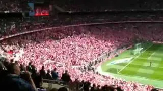 Stoke City fans sing 'Delilah' at Wembley