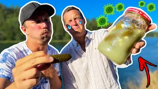 PENALTY FISHING SALMON - Loser Must Eat MOLDY PICKLES | Team Galant