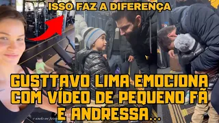 Gusttavo Lima EMOCIONA em vídeo com pequeno FÃ e Andressa Suita curte os filhos na fazenda