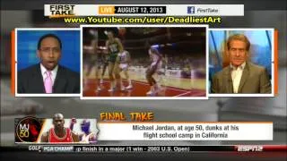 ESPN First Take |  Michael Jordan Dunks at the age of 50 - ESPN Sport First Take