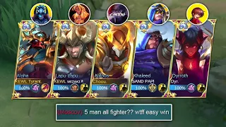 5 MAN FIGHTER IN RANKED GAME! (World's best fighter in one team!?)