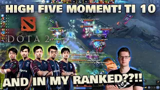 PSG LGD vs TEAM SECRET! - HIGH FIVE MOMENT - TI 10 DOTA 2 - Are my rankeds the same?!! Watch it!