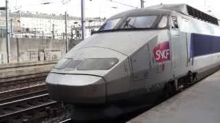 (FHD)フランス国鉄　SNCF　 TGV　パリ北駅発車　Nord Paris Sta.