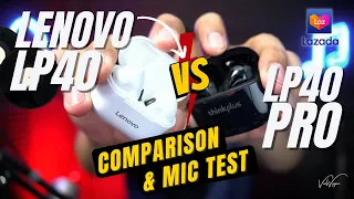 Lenovo LP40 PRO vs Lenovo LP40 | Comparison | Mic Test | Von Wayne