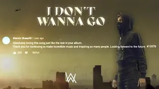 Alan Walker - I Don't Wanna Go (Official Lyrics Video)