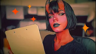 ASMR | Sassy Demonette Secretary Supervises You (Lots of Typing/Writing)