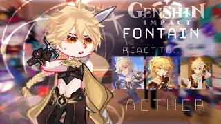 Fontaine characters react to Male MC Aether || Genshin impact || Gacha club || Made by Yuk!ra