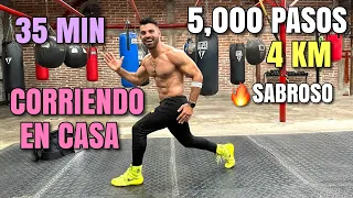 Rutina Hiit Corriendo En Casa (35 MIN) Cardio Intenso 5000 pasos sin Salir de Casa