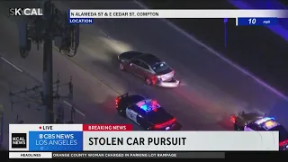 CHP performs 5 pit maneuvers during stolen car pursuit