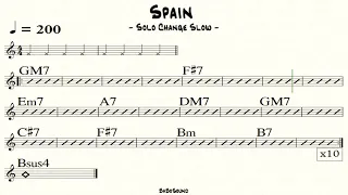 Spain (Solo Change) Slow Backing Track For Piano & Guitar